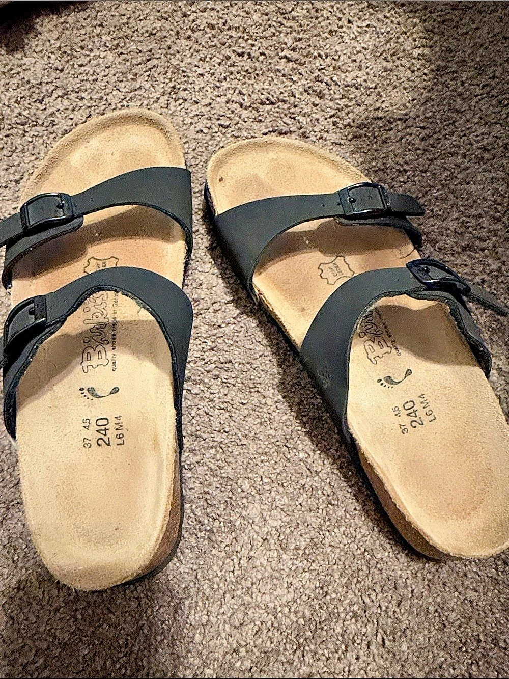 Birkenstock Birki's Classic Two-Strap Sandal Black Two-Strap Sandals US 7 / EU